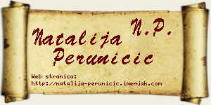 Natalija Peruničić vizit kartica